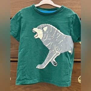 Mini Boden Forest Green Wolf Tee
